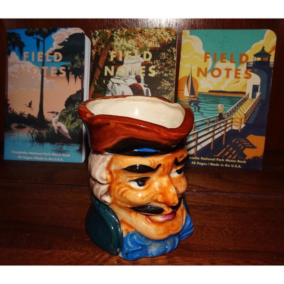 Vintage Colonial Man Ceramic Creamer Mug pitcher toby mug aristocrat antique - Picture 5 of 13